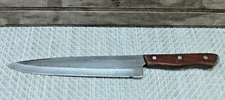 Vtg Maxam Steel Stainless Steel Chef Knife 9" Blade Wood Handle Full Tang Japan