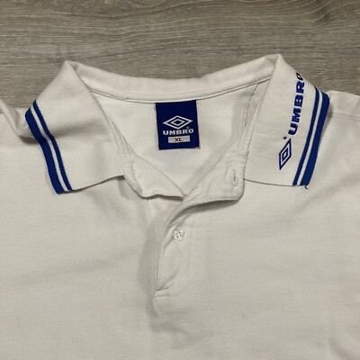 Vintage Umbro Soccer Jersey Polo White Mens XL World Cup Style | eBay