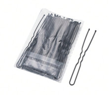 50 Pcs Black Alloy Hair Pins - New