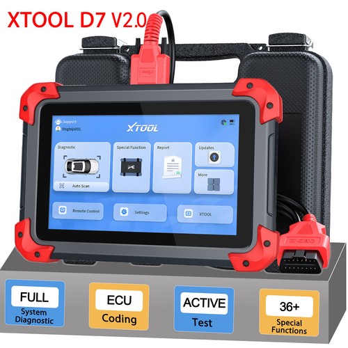 XTOOL Newest D7 OBD2 Scanner Car Diagnostic All System Bidirectional ...