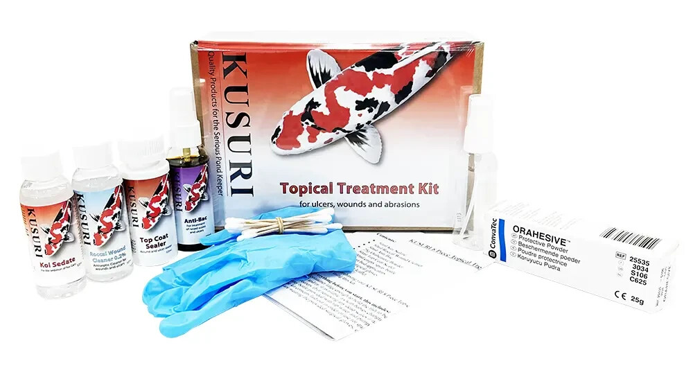 KUSURI TOPICAL TREATMENT KIT 8 PIECE For Ulcers Wounds KOI POND