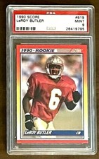 1990 LeROY BUTLER Score #619  RC PSA 9; HOF; Pop 1 of 24, only 63 higher
