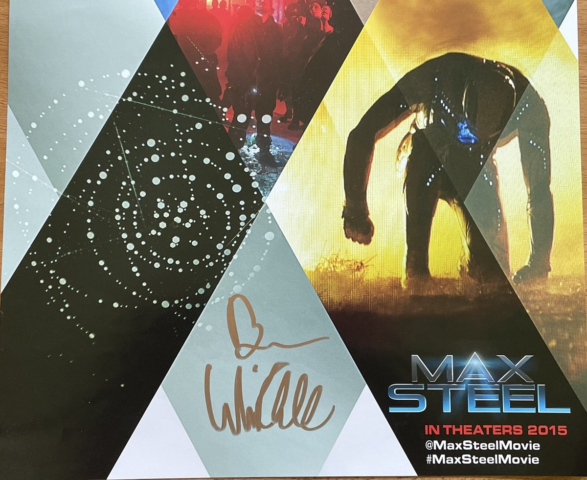 MAX STEEL Original Movie Promo Poster Autograph by Ben Winchell Ana  Villafañe