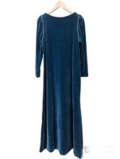 Vintage Tom Bezduda For Barad  Co Womens Velveteen House Dress Sz Large  Mumu