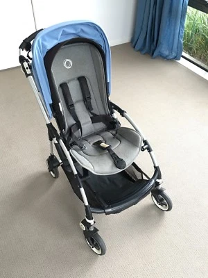 Bugaboo Bee 3 Stroller With Hanging Bag Hook And Raincoat Prams Bugaboo Bee 3 Stroller With Hanging Bag Hook And Raincoat