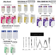 Mia Secret Nail Tips STILETTO/ROYAL FANCY/ROYAL SQUARE/IMPLEMENTS - CHOOSE YOURS