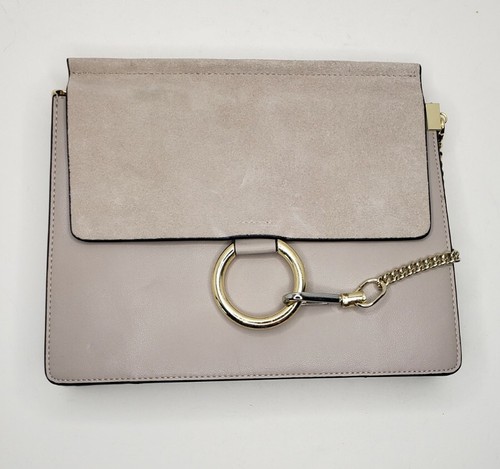 ACTLURE DAMEN LEDER WILDLEDER HANDTASCHE GELDBEUTEL HELLBRAUN