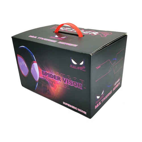 Miles Morales Spiderman Helmet 3D Wearable Mask Cosplay Remote Eyes Costume Prop - Picture 13 of 24