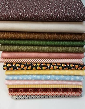 Sassy Bears Cotton Mini Prints for Doll Clothes Dollhouse Mini Quilting FAT 1/4 