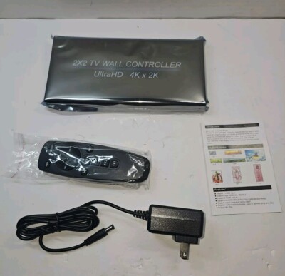 NIERBO 2x2 HDMI Video Wall Controller, 4K x 2K HD Display, 180 Degree Rotate, 8 