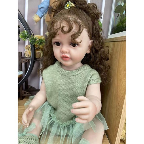 22in Reborn Baby Doll Full Body Silicone Lifelike Toddler Girl Dolls