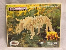 Woodcraft Construction Kit Triceratops Assembly Dino J001 Prehistoric Life New D