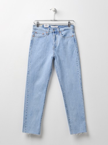 Levi’s Wedgie Icon Jeans Tango Talks Größe 24 26 27 hoher Bund roher Saum Damen neu mit Etikett - Bild 1 von 13