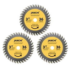 3PACK 3-Inch(75Mm) 36T TCT Circular Saw Blade with 3/8-Inch(9.5Mm) Arbor, Fast C