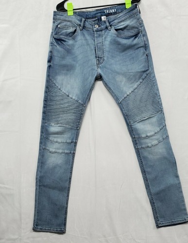H\u0026M Divided Men's (34 X 32) Skinny Moto 