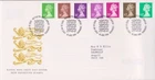 GB ROYAL MAIL FDC FIRST DAY COVER 1996 MACHIN DEFINITIVES BUREAU 20p-63p PMK
