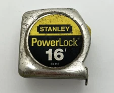 Vintage Stanley PowerLock Power Lock 16' ft Tape Measure 33-116