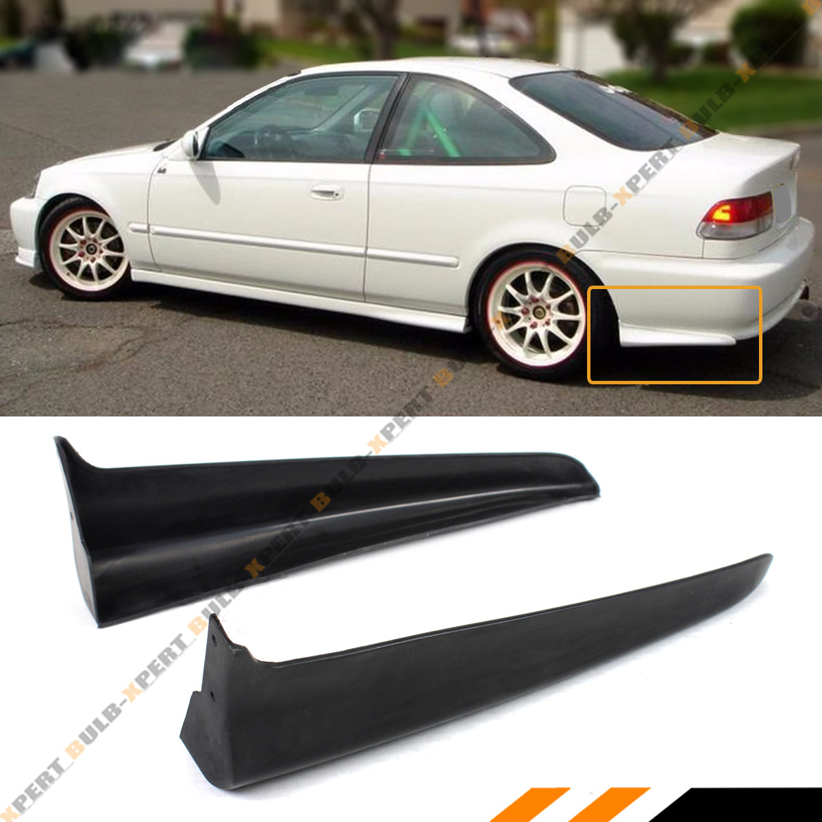 For 99-00 Civic EK 2DR Coupe Mu Style Rear Bumper Side Aprons