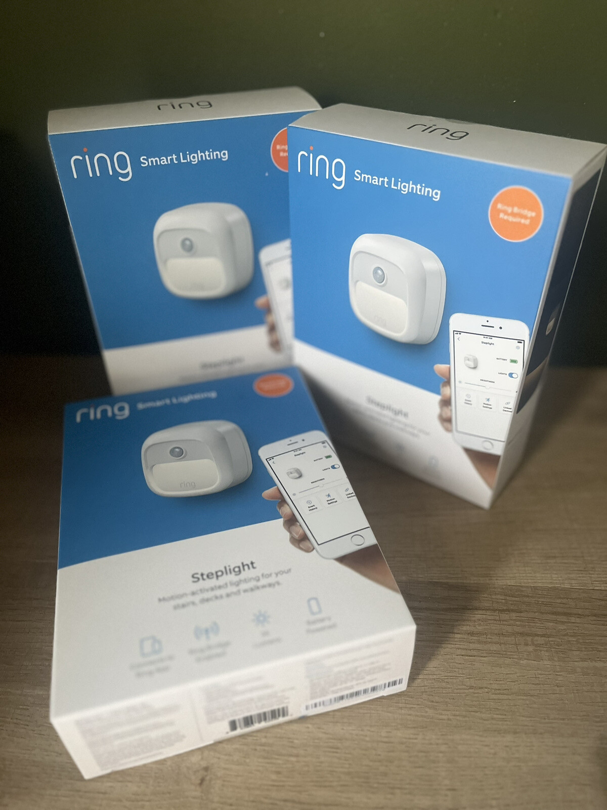 Battery-Powered Outdoor Motion Sensor Smart Light by Ring in White  -image