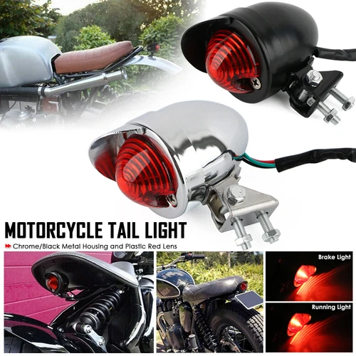 Motorcycle Rear Tail Light Brake Light Universal For Retro Custom Old School Bobber
