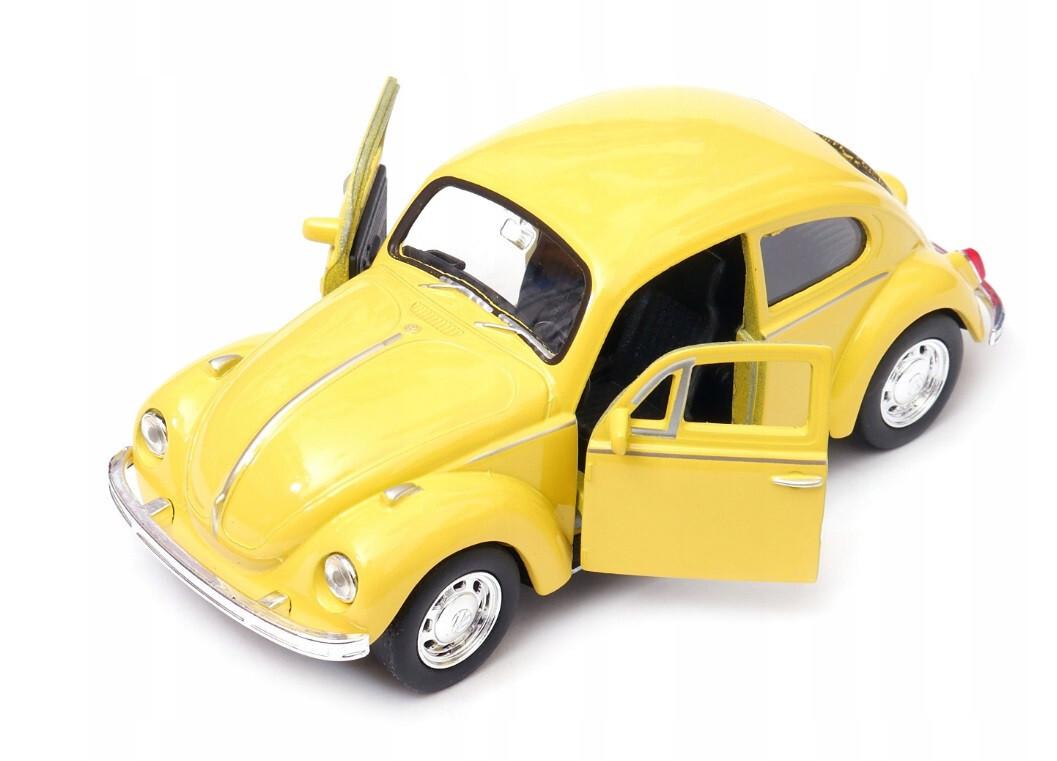 Welly Volkswagen Beetle Yellow 1:34 1:39 Scales 4.5 Inch US IMPORT