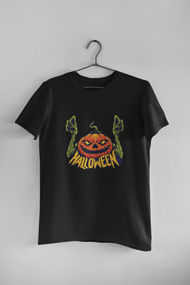 Halloween T-Shirt Kürbis Trick Leckerli Hokuspokus Grusel Kind Papa Mama Junge Mädchen 3