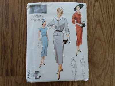 Vogue 2402 Sewing Pattern Dress & Jacket FRENCH AND ENGLISH UNCUT Size 6 8 10