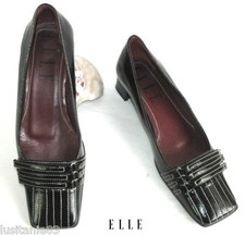 ELLE - Moccasins Shoes Leatherette Patent Black 36 - Very Good Condition