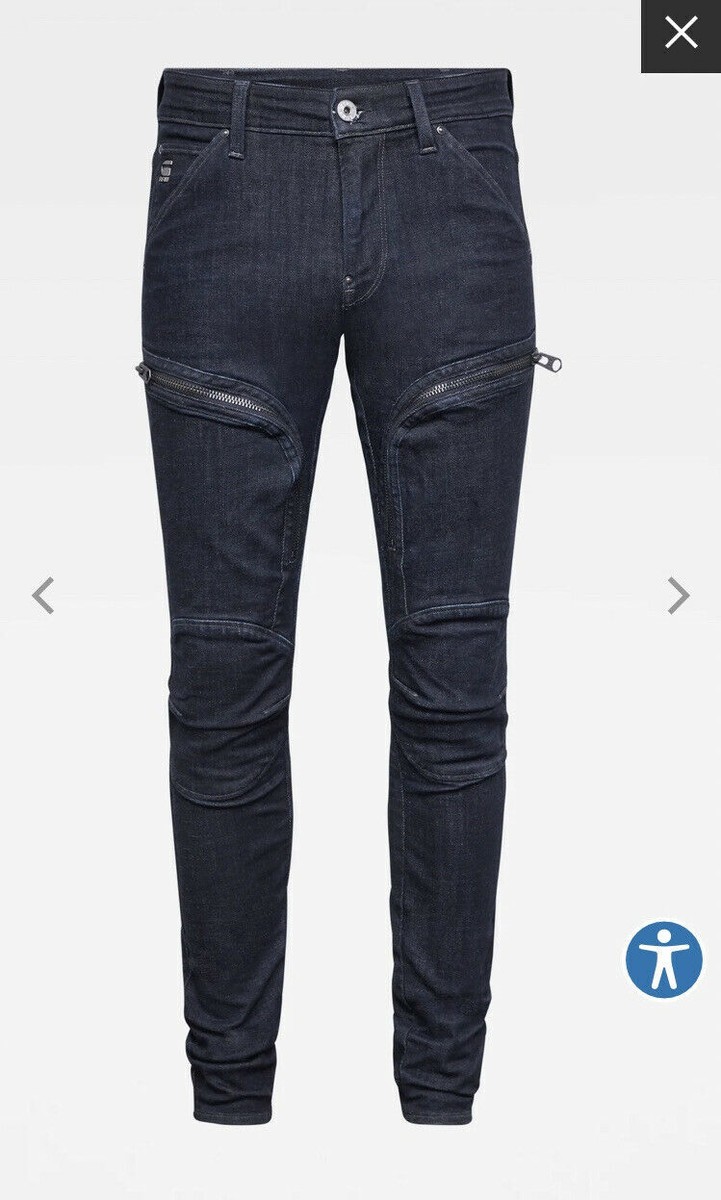G-Star Raw Men's Air Defence Skinny Jeans Blue MSRP $240 New