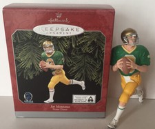 HALLMARK ORNAMENT 1998 JOE MONTANA ~ NOTRE DAME FOOTBALL #3 The Comeback Kid NIB