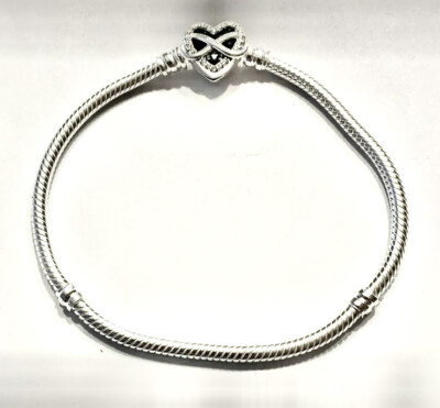 Pandora Moments Sparkling Infinity Heart Clasp Snake Chain