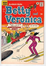 BETTY AND VERONICA #172 1970 VINTAGE SNOWMOBILE COVER BRONZE AGE NICE!