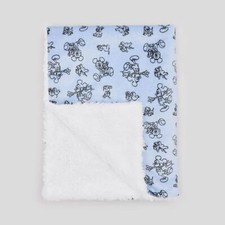 NWT Disney Mickey Mouse Baby Blanket Allover Print Blue