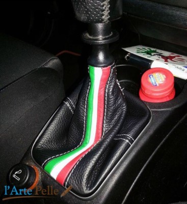 Soufflet Levier De Vitesses Cuir Véritable L&P A0062 Pour BMW Série 3 E46 Noir/Rouge