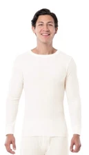 Fruit Of The Loom Men's Thermal Crew Natural Size Medium M (38-40) White
