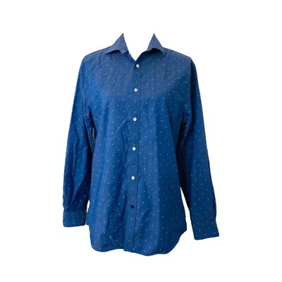 Men's Medium Button-Down Shirt Tommy Hilfiger Blue Non-Iron