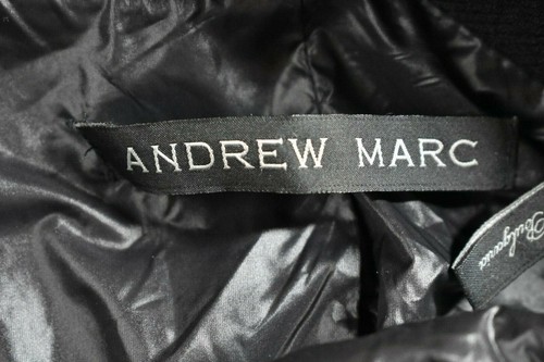 Andrew Marc Mens Black Full Zip Flap Hidden Button Placket Pocket Overcoat M - Picture 8 of 11