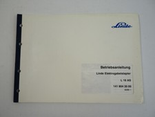 Linde L16AS Forklift with Electric Motor Owners Manual 2000