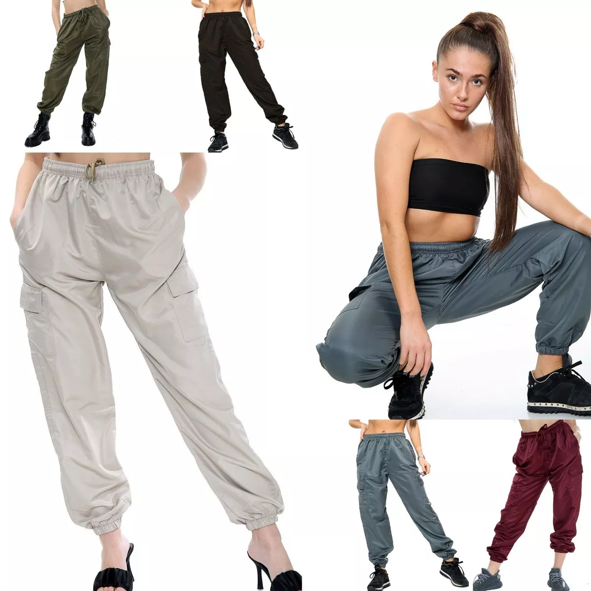 Waterproof Trousers Womens Trousers Sweatpants Women Cargo Joggers Ladies  Pants