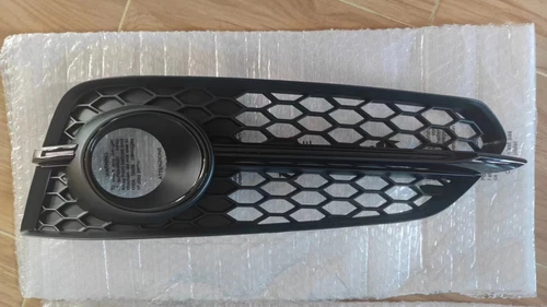 Black Front Fog Grill Grille Light Cover Trim 2pcs For Audi D4PA A8 S8 2015-2017 - Picture 9 of 10