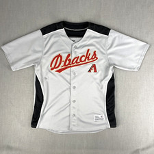 Arizona Diamondbacks Jersey Men’s XL Gray Baseball Button Front Embroidered Logo