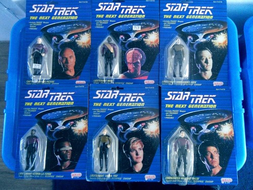 Star Trek - The Next Generation - Set of 6 figures - Galoob - 1988