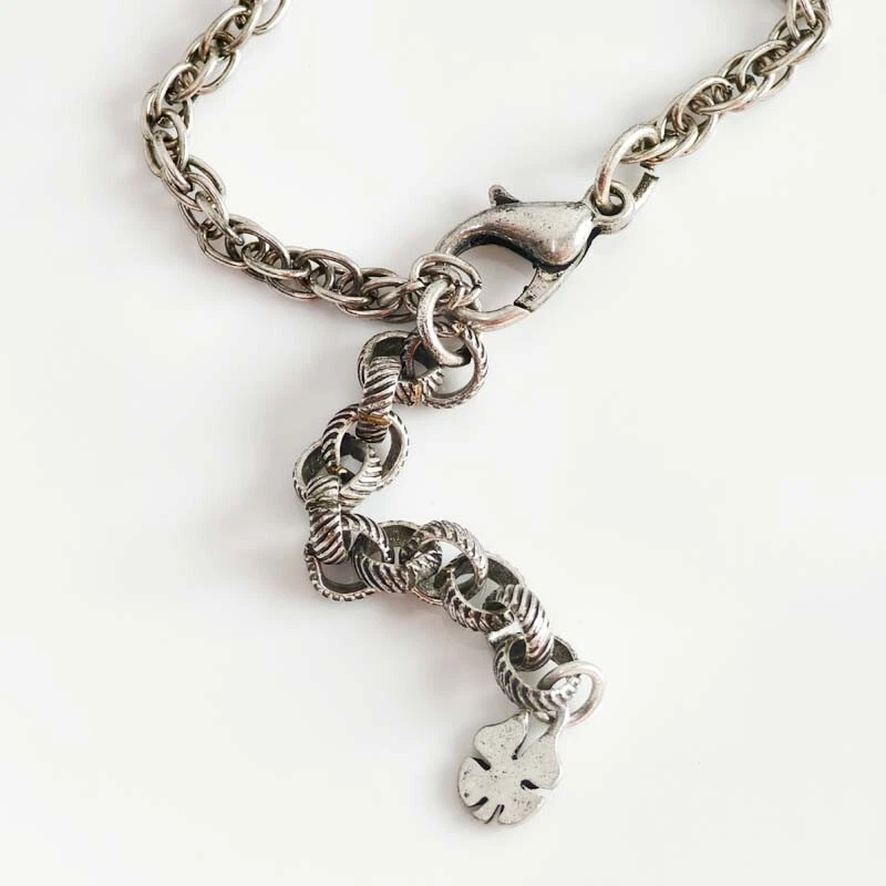 New 16" Lucky Brand Tag Pendant Necklace Retro Women Versatile Spring Jewelry - Image 4 of 4