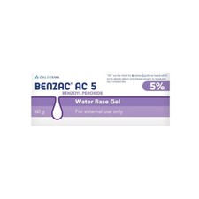  New BENZAC AC 5 Gel 60g Benzoyl Peroxide Galderma Kill Acne Bacteria Pimple