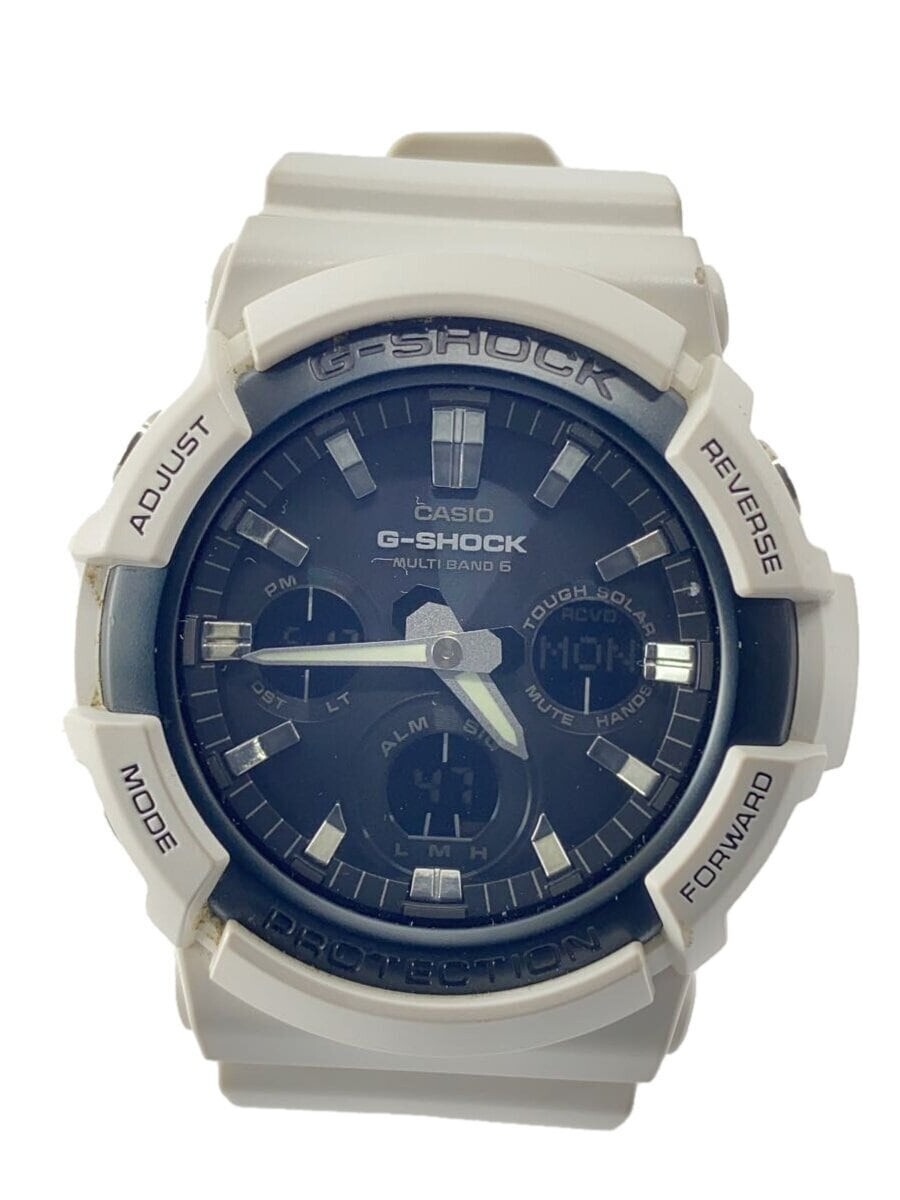 CASIO G-SHOCK GAW-100B-7AJF White/Black Resin Tough Solar Digital 
