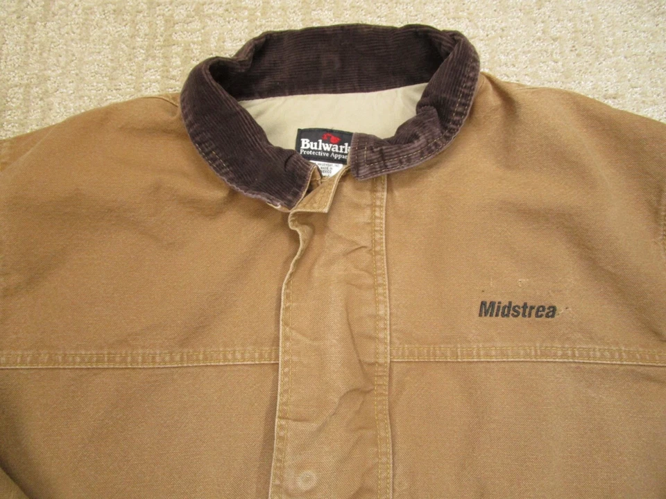 Bulwark FR Jacket Men Extra Large Brown Fire Flame Resistant Canvas Heavy Duty - Image 2 of 4