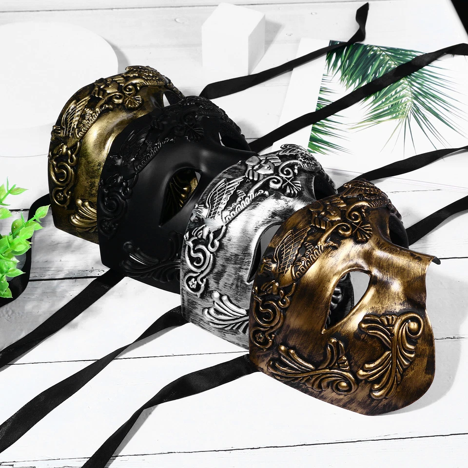 Men's Venetian Steampunk Roman Warrior Masquerade Party Mask Ball Halloween Prom - Image 2 of 3