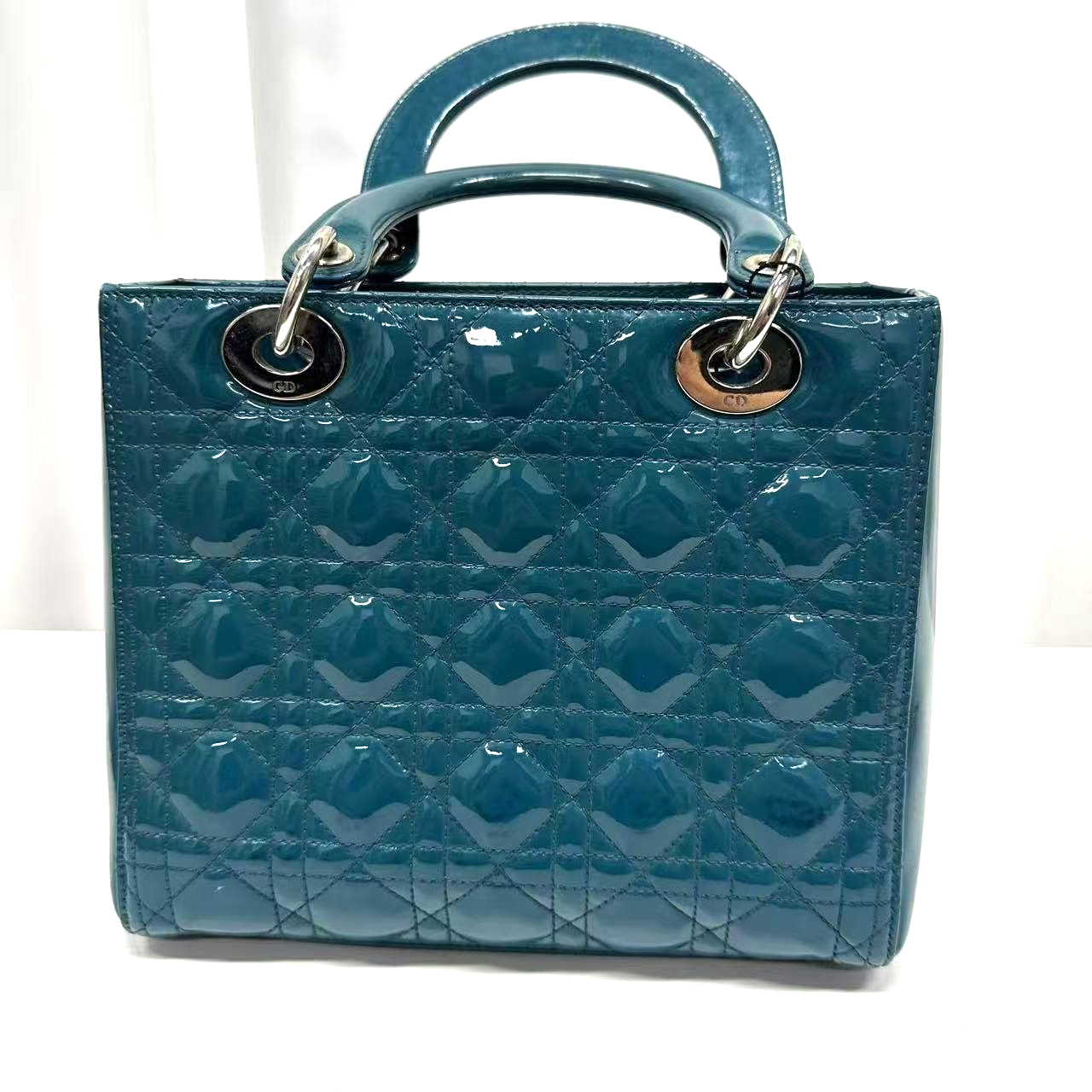 Christian Dior Patent Leather Cannage Lady Dior Shoulder Bag