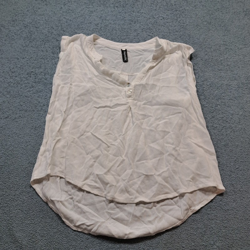 Twenty Six Womens V-Neck Sleeveless  Blouse Top Shirt White Size 1 Outdoor
