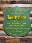 VINTAGE HARDY BROS PORCELAIN SIGN OLD ANGLING FLY FISHING ROD REELS TACKLE UK